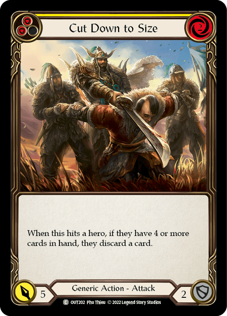 Cut Down to Size (Yellow) — Outsiders Flesh and Blood card by Phu Thieu