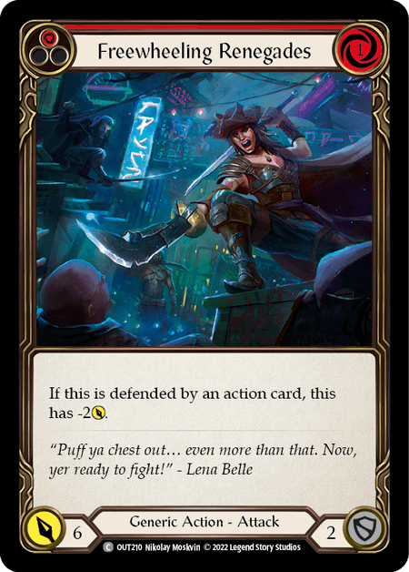 Freewheeling Renegades (Red) — Outsiders Flesh and Blood card by Nikolay Moskvin