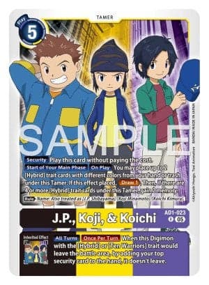 J.P., Koji, & Koichi — Advanced Booster Digimon Generation
