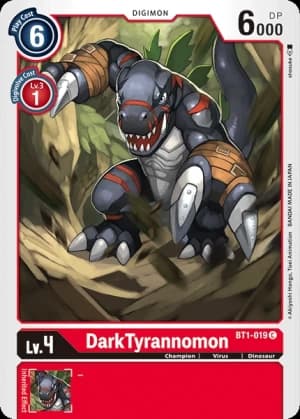 DarkTyrannomon — Chain of Liberation Digimon Card Game card by Tomotake Kinoshita