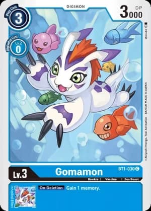 Gomamon — Blast Ace Digimon Card Game card by Akiyoshi Hongo, Toei Animation