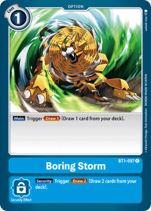Boring Storm — Release Special Booster 1.0 Digimon Card Game card by satsuki may