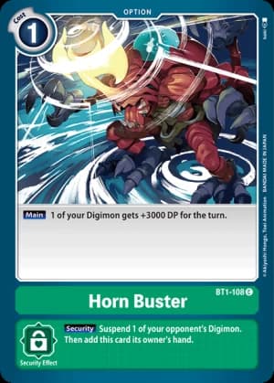 Horn Buster - BT1-108 (Tamer's Evolution Box) — Release Special Booster 1.0