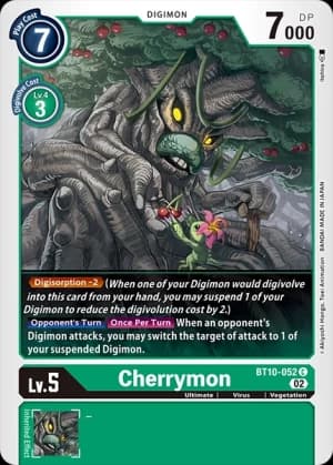 Cherrymon — Exceed Apocalypse Digimon Card Game card by Hisashi Fujiwara