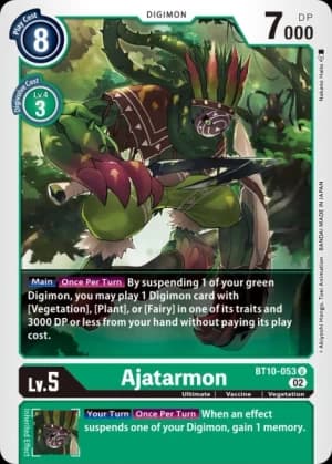 Ajatarmon — Xros Encounter Digimon Card Game card by Nakano Haito