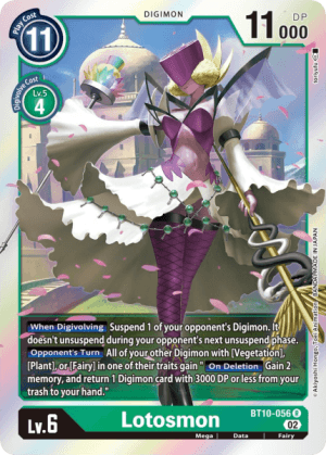 Lotosmon — Great Legend Digimon Card Game card by Akiyoshi Hongo, Toei Animation
