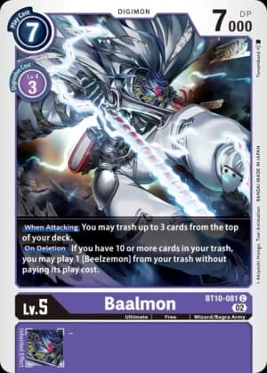 Baalmon — Sinister Order Digimon Card Game card by Akiyoshi Honga, Toei Animation