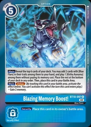Blazing Memory Boost! — Revision Pack Cards Digimon Card Game card by Shin Sasaki
