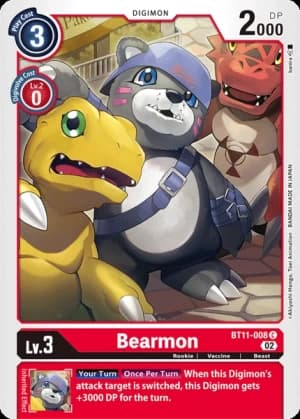 Bearmon — Dimensional Phase Digimon Card Game card by Akiyoshi Hongō, Toei Animation