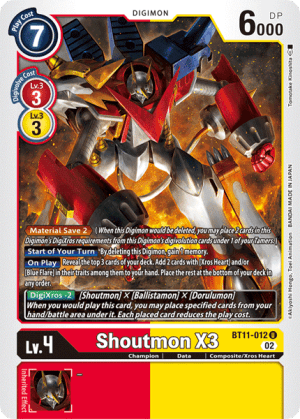 Shoutmon X3 — Dimensional Phase Pre-Release Cards