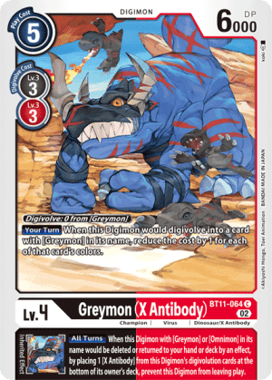 Greymon (X Antibody) — Dimensional Phase Digimon Card Game card by koki
