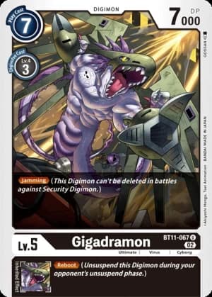 Gigadramon — Digimon LIBERATOR Digimon Card Game card by Akiyoshi Honga