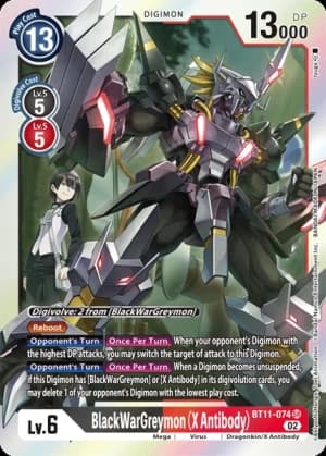 BlackWarGreymon (X Antibody) — Dimensional Phase Digimon Card Game card by hyuga