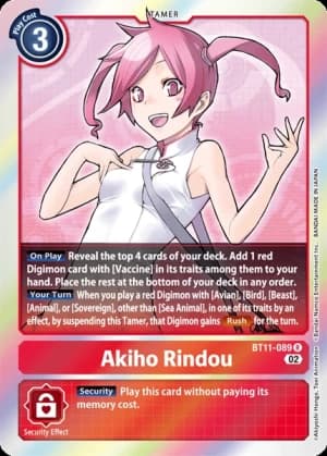 Akiho Rindou — Dimensional Phase Digimon Card Game card by Akihiro Hongo