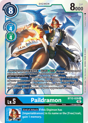 Paildramon — Across Time Digimon Card Game card by Nakano Hiiro