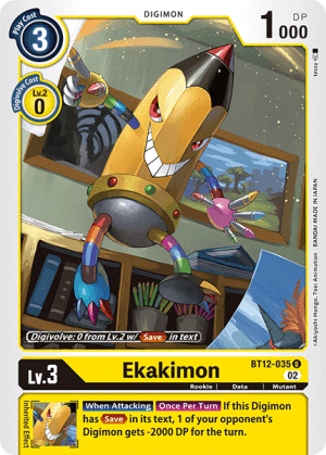 Ekakimon — Across Time Digimon Card Game card by Akiyoshi Hongo, Toei Animation
