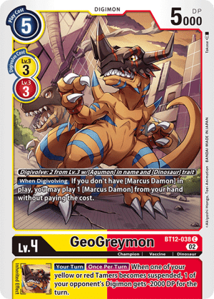 GeoGreymon — Across Time Digimon Card Game card by Takase