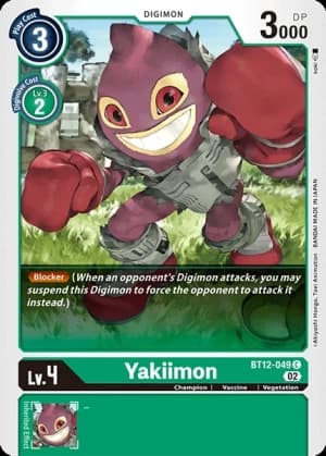Yakiimon — Across Time Digimon Card Game card by Akiyoshi Honga, Toei Animation