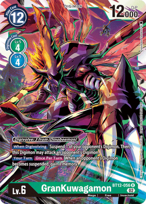 GranKuwagamon — Across Time Digimon Card Game card by Akiyoshi Hongō, Toei Animation, BANDAI NAMCO Entertainment