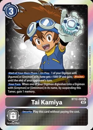 Tai Kamiya — Across Time Pre-Release Cards Digimon Card Game card by Akiyoshi Hongo, Toei Animation