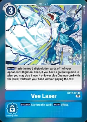 Vee Laser — Across Time Pre-Release Cards