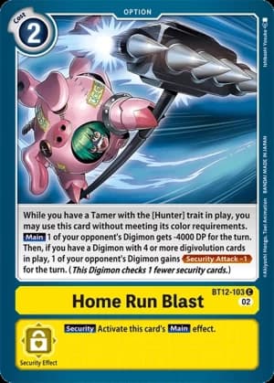 Home Run Blast — Across Time Digimon Card Game card by Ishibashi Yousuke
