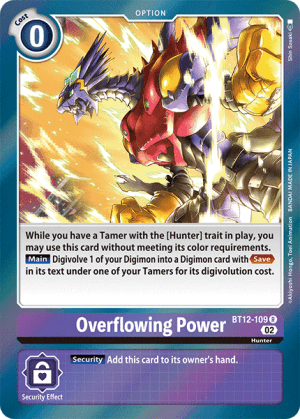 Overflowing Power — Across Time Digimon Card Game card by Shin Sasaki