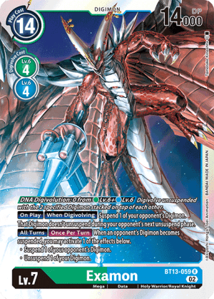 Examon — Draconic Roar Digimon Card Game card by Mankichi Miyuki, Toei Animation