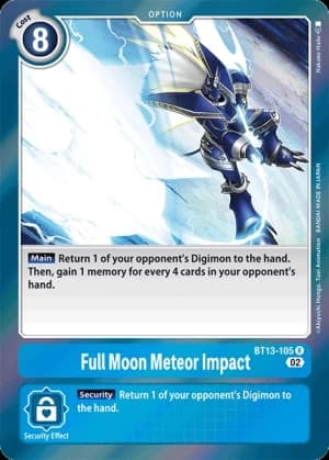 Full Moon Meteor Impact — Versus Royal Knights Digimon Card Game card by Akiyoshi Hongo, Toei Animation