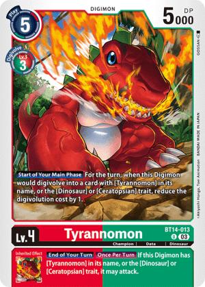 Tyrannomon — Digimon Card Game card