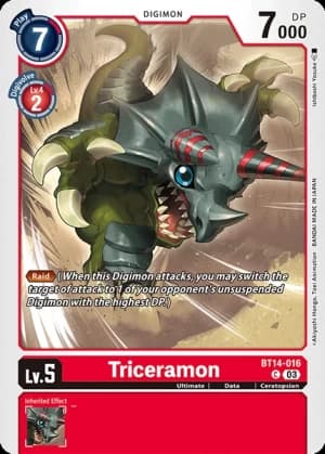 Triceramon — Battle of Omni Digimon Card Game card by UnnoDaisuke
