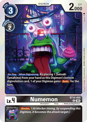 Numemon — Blast Ace Digimon Card Game card by Akiyoshi Hongo, Toei Animation