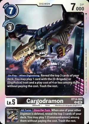 Cargodramon — Blast Ace Digimon Card Game card by Akiyoshi Honga, Toei Animation
