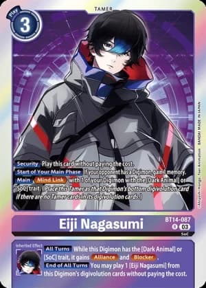 Eiji Nagasumi — Blast Ace Digimon Card Game card by Akiyoshi Hongo, Toei Animation