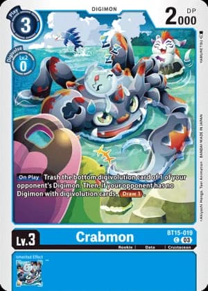 Crabmon — Chain of Liberation Digimon Card Game card by Iori Sunakura