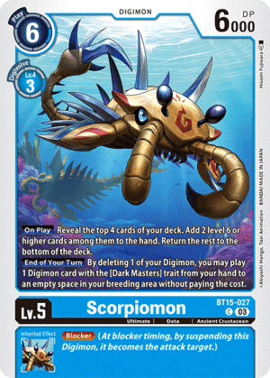 Scorpiomon — Exceed Apocalypse Digimon Card Game card by Hisashi Fujiwara