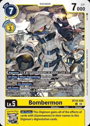 Bombermon — Exceed Apocalypse Digimon Card Game card by Akiyoshi Hongo, Toei Animation