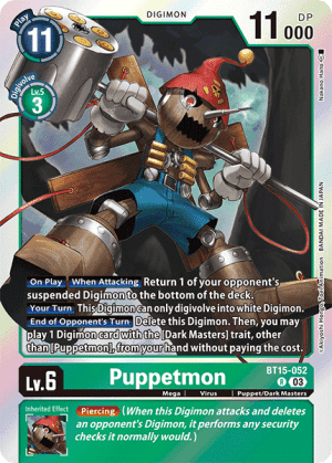 Puppetmon — Exceed Apocalypse Pre-Release Cards Digimon Card Game card by Tanaka Takayoshi