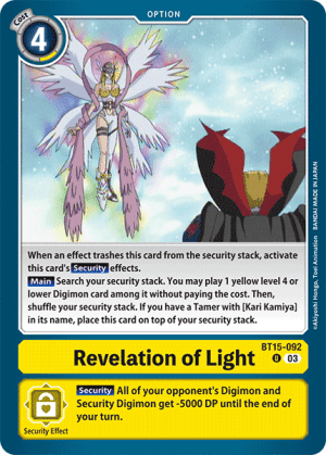 Revelation of Light — Digimon Card Game card