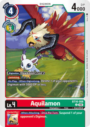 Aquilamon — Animal Colosseum Digimon Card Game card by YAMURETSU