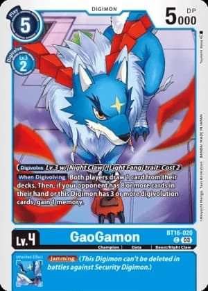 Gaogamon — Alternative Being Booster Digimon Card Game card by koki