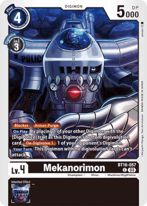 Mekanorimon — Battle of Omni Digimon Card Game card by Akiyoshi Hongō, Toei Animation