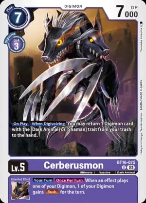 Cerberusmon — Beginning Observer Digimon Card Game card by Tomotake Kinoshita