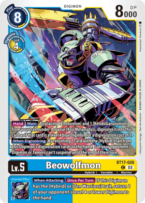 Beowolfmon — Great Legend Digimon Card Game card by Akiyoshi Hongō, Toei Animation