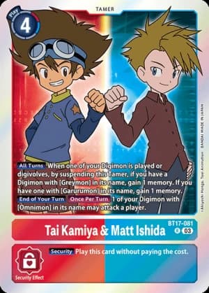 Tai Kamiya & Matt Ishida — Battle of Omni Pre-Release Cards