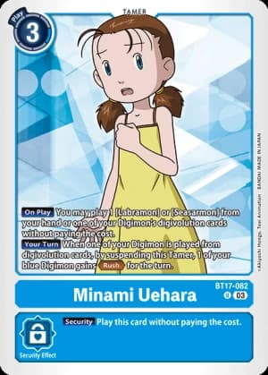 Minami Uehara — Secret Crisis Digimon Card Game card by Akiyoshi Hongo, Toei Animation