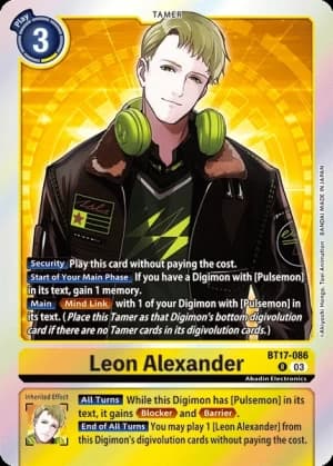 Leon Alexander — Secret Crisis Digimon Card Game card by Akiyoshi Hongo, Toei Animation