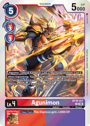 Agunimon — Across Time Digimon Card Game card by Nakano Haito