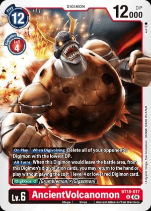 AncientVolcanomon — Next Adventure Digimon Card Game card by Akiyoshi Hongo, Toei Animation, Bandai