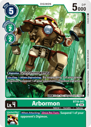 Arbormon — Double Diamond Digimon Card Game card by Hikashi Fujiwara